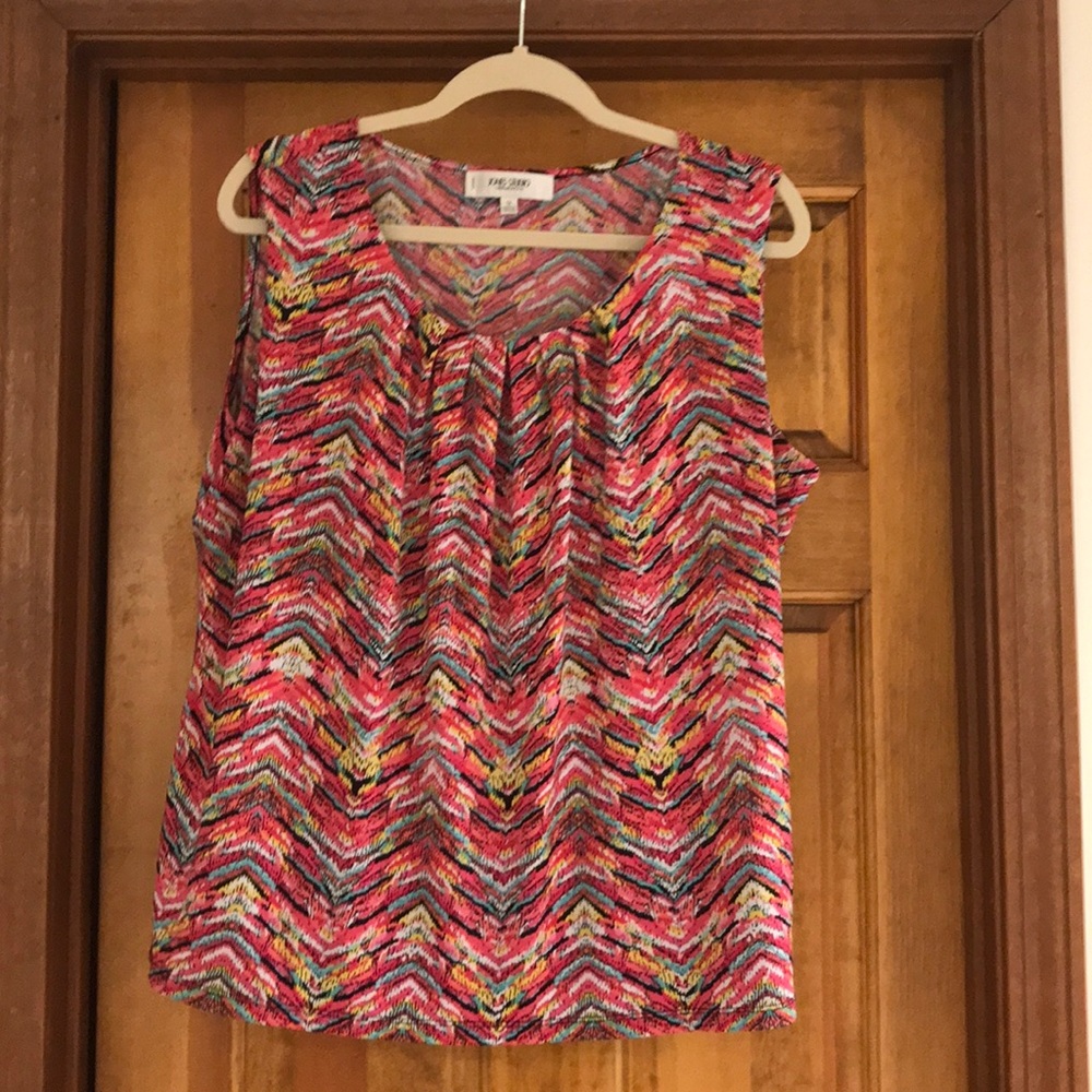 Dressy Blouse Tank. Multi-colored.